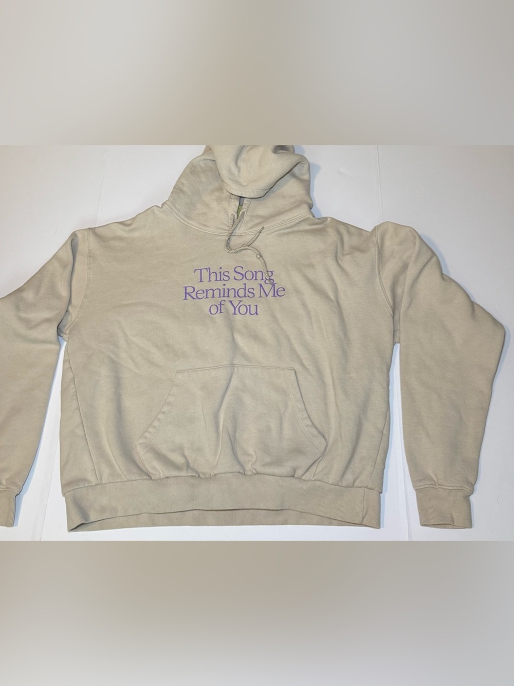Lonely Ghost This Song Reminds Me Of You Hoodie Tan Purple Cream Size XL - Picture 2 of 7